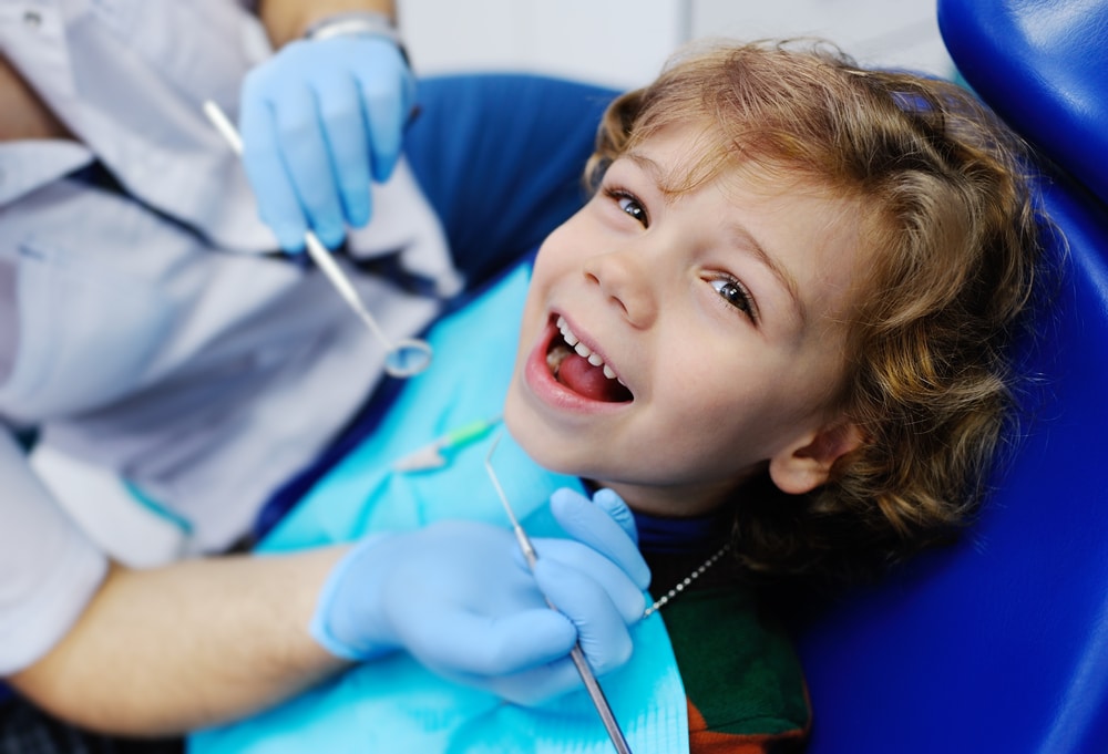 boy at dentist